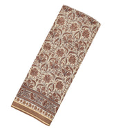 Cream Handloom Chanderi Cotton Saree With Printed Floral Motifs-CC1309
