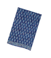 Indigo Printed Jaipur Cotton Saree With Tie & Dye Motifs-JC1851
