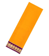 Mango Yellow Woven Mysore Silk Saree With Contrast Zari Border-MS3583