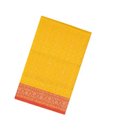 Yellow Handloom Soft Silk Saree With Floral Jaal Motifs-SO4306