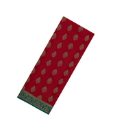 Red Woven Mysore Silk Saree With Buttas & Contrast Border-MS3341