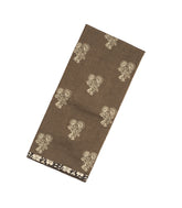 Dark Grey Woven Chirala Cotton Saree With Printed Floral Motifs & Selvage-CR1270