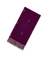 Maroon Handloom Bengal Cotton Saree With Tribal Motifs-BG1983