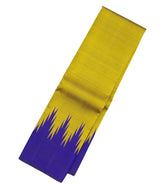 Oil Mustard Handloom Korvai Kanchipuram Silk Saree With Purple Temple Border-KA12324