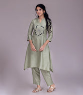 Pastel Green Embroidered Co-Ord Set-CO5006