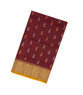 Maroon Handloom Uppada Silk Saree With Mango Buttas-UP0338
