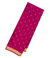 Magenta Mysore Georgette Silk Saree With Floral Motifs-MS3001