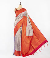Lavender Woven Art Soft Tissue Silk Saree With Floral Motifs & Contrast Border-BL4415