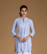 Powder Blue Casual Top-KR0829