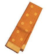 Dark Beige Handloom Kanchipuram Silk Saree With Checks & Buttas-KA12384