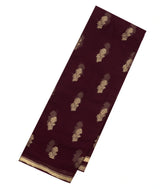 Maroon Mysore Georgette Silk Saree With Floral Buttas-MS2977