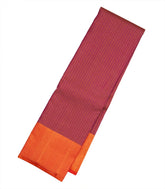 Dusty Pink Handloom Kanchipuram Silk Saree With Checks-KA12168