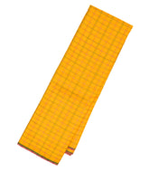 Yellow Handloom Kanchipuram Silk Saree With Checks-KA12244