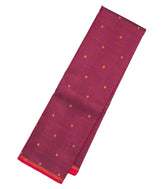 Lilac Handloom Kanchipuram Silk Saree With Kamalam Motifs & Selvage Border-KA12016