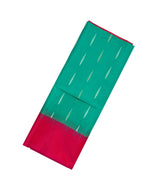 Aquamarine Handloom Soft Silk Saree With Droplet Motifs & Contrast Border-SO3962