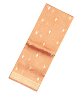 Peach Handloom Banarasi Tissue Silk Saree With Floral Buttas-BE1478