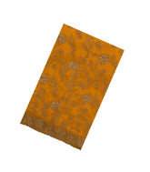 Mustard Woven Art Crushed Georgette Saree With Embroidered Floral Motifs-BL4966