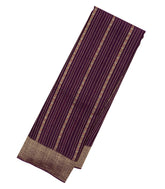 Dark Magenta Mysore Crepe Silk Saree With Meena Floral Stripes-MS3127