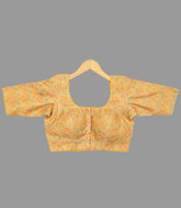 Yellow Embroidered Festive Blouse