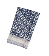 Navy Blue Handloom Organza Satin Soft Silk Saree With Floral Motifs-SO4111