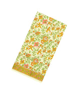 Yellow Printed Jaipur Cotton Saree With Floral Motifs-JC1949