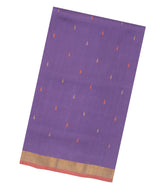 Lilac Handloom Uppada Silk Saree With Meena Buttas-UP0420