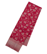 Red Handloom Kanchipuram Silk Saree With Floral Motifs-KA15078