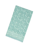 Turquoise Woven Organza Saree With Embroidered Floral Motifs-EN1689