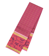 Chesnutt Pink Handloom Kanchipuram Silk Saree With Tie & Dye Border-KA16750