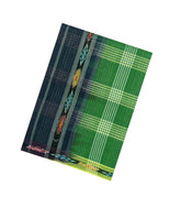 Green Woven Kadappa Cotton Saree With Checks-KN0718