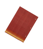 Rust Woven Kadappa Cotton Saree With Buttas-KN0755