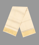 Sandal Handloom Pure Silk 9 Yards Dhoti With 5 Yards Angavasthram With Shirt Bit-CD1557