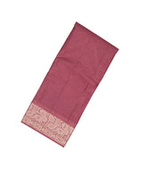 Dark Peach Woven Tussar Silk Saree With Meena Floral Border-TU2955