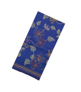 Blue Woven Tussar Silk Saree With Printed & Embroidered Motifs-TU3816