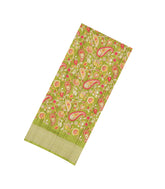 Light Green Printed Synthetic Dola Silk Saree With Zari Border-BL5720