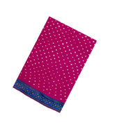 Hot Pink Woven Mysore Silk Saree With Bandhini Motifs-MS3448