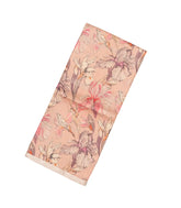 Baby Pink Handloom Tussar Silk Saree With Printed Floral Motifs-TU2683