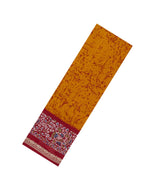 Orange Printed Synthetics Dupion Saree With Abstract Motifs-BL5212