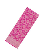 BubbleGum Pink Woven Mysore Silk Saree With Floral Vine Motifs-MS3400