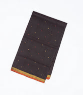 Black Handloom Uppada Silk Saree With Droplet Buttas