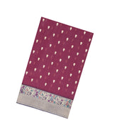 Purple Handloom Banarasi Organza Silk Saree With Buttas & Meena Border-BE1293