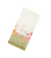 Green Printed Synthetic Linen Saree With Floral Motifs-SY0128