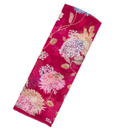 Magenta Woven Pure Chiffon Silk Saree With Printed Floral Motifs-PS0602