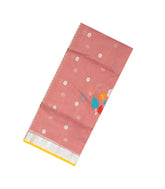 Light Peach Handloom Kota Silk Saree With Meena Floral Buttas -KO1019