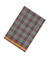 Shadow Green Woven Kadapa Cotton Saree With Checks-KN0705