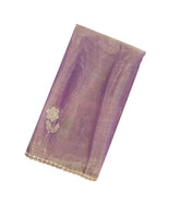 Lavender Woven Blended Organza Tissue Saree With Embroidered Motifs-EN1913