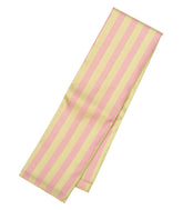 Cream & Pink Handloom Kanchipuram Silk Saree With Stripes