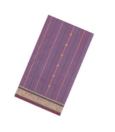 Lilac Handloom Kanchi Cotton Saree With Silk Border-KC1822
