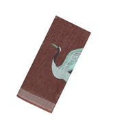 Brown Printed Synthetics Linen Saree With Zari Border-BL5332