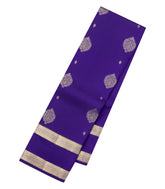 Purple Woven Pure Silk Saree With Zari Buttas-EC2592